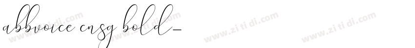 abbvoice cnsg bold字体转换